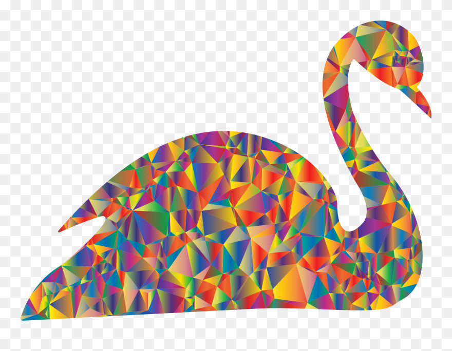 Flamingo,swans,color - Colorful Swan Image Png Clipart