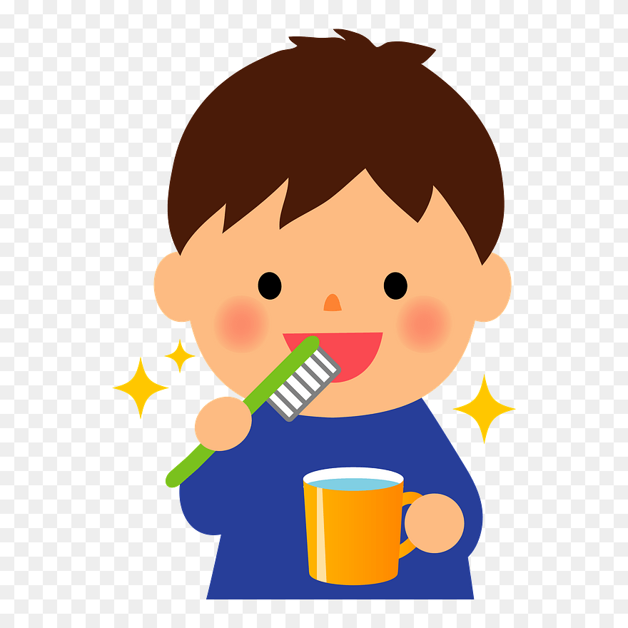 Child Boy Toothbrush Clipart - Toddler Clip Art - Png Download