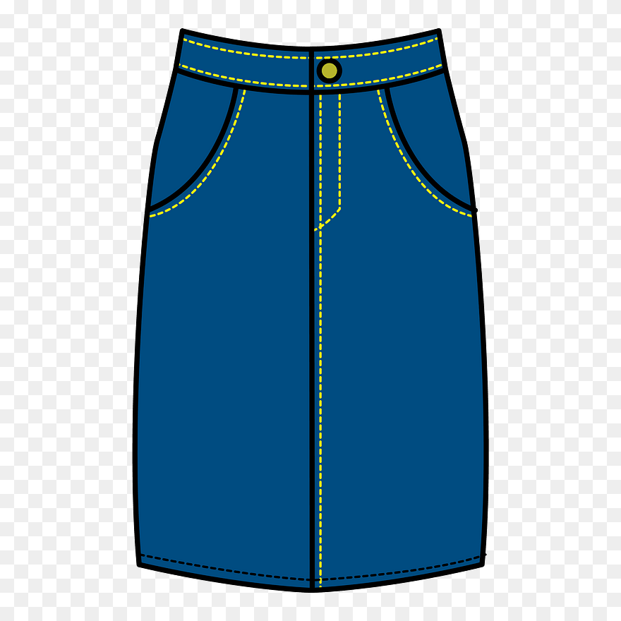 Denim Skirt Clothing Clipart - Png Download