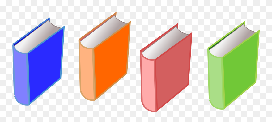 Row Of Books Clipart , Png Download - 4 Books Clipart Transparent Png