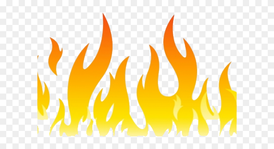 Flame Fire Flames Clipart Bottom Border Transparent - Flames Clipart Png