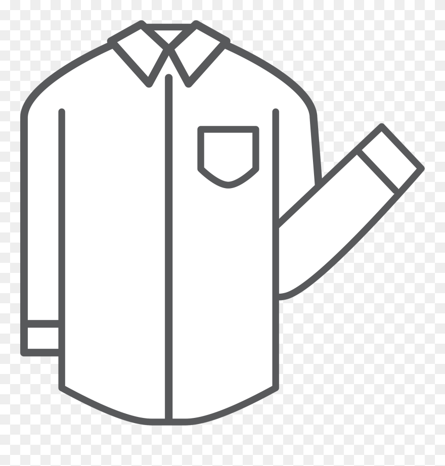 Dress Shirt Clothing Clipart - Png Download
