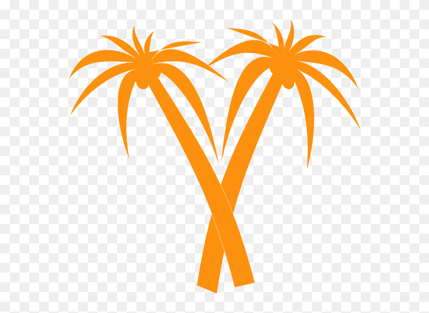 V Shaped Palm Tree Clipart