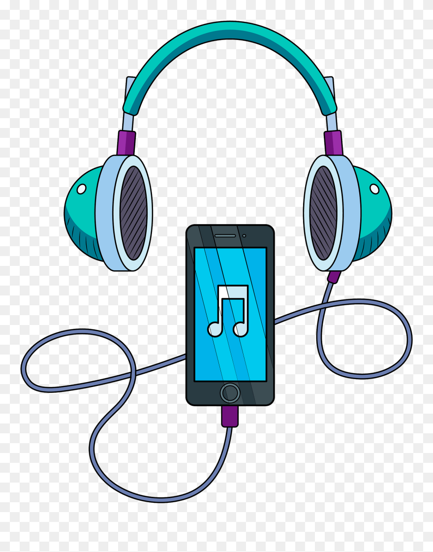 Music Player And Headphones Clipart