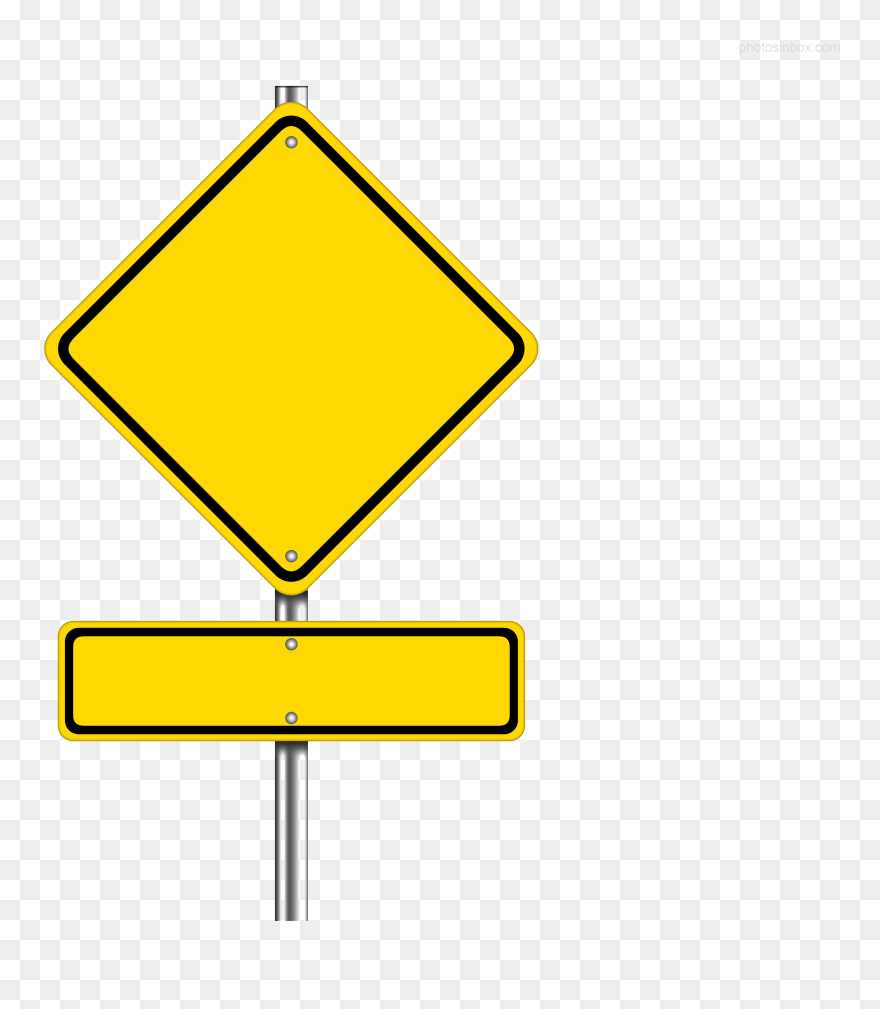 Blank Construction Sign Png Clipart - Blank Road Sign Clipart Transparent Png