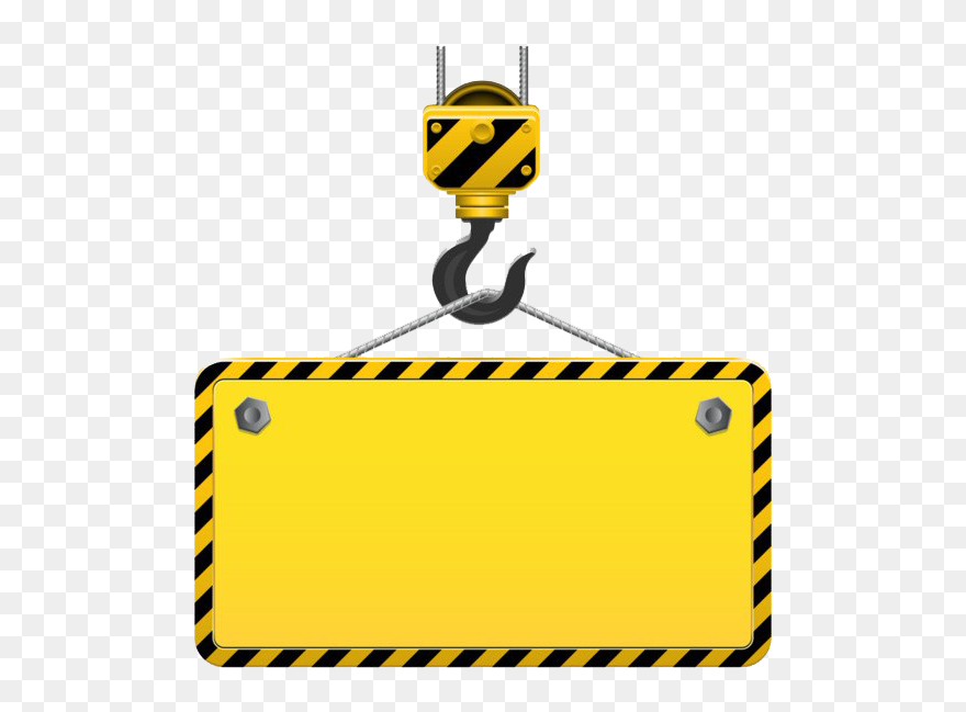Blank Construction Sign Transparent - Clip Art Construction Signs - Png Download