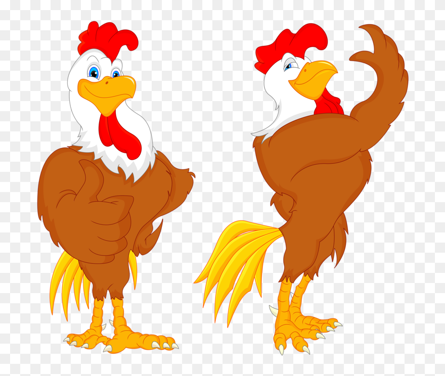 Best Funny Turkey Clipart Farm Birds Bird Images - Chicken And Human Cartoon - Png Download