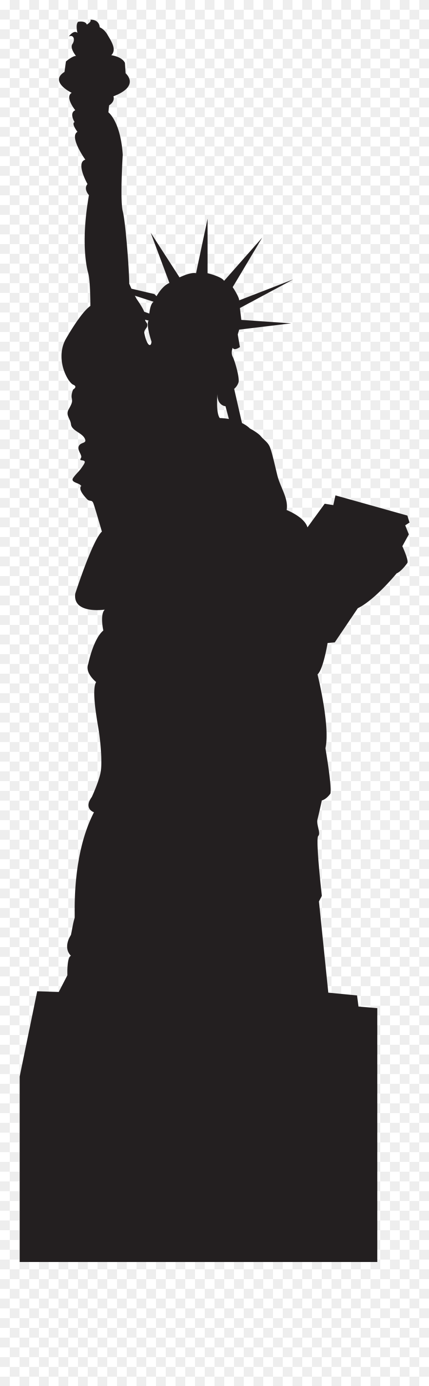 Download Free Png Statue Of Liberty Silhouette Clip - Statue Of Liberty Silhouette Clip Art Transparent Png