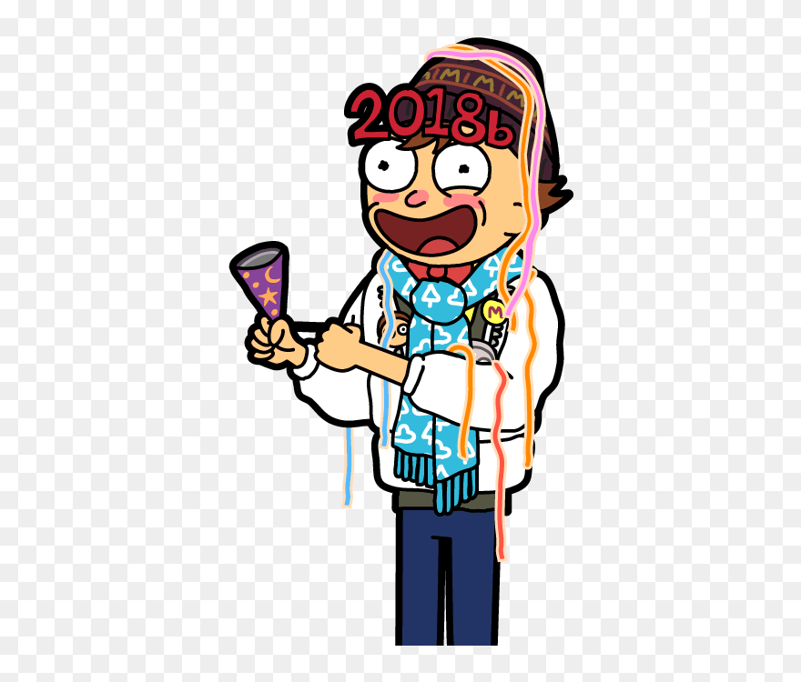 Pocket Mortys New Years Morty Clipart