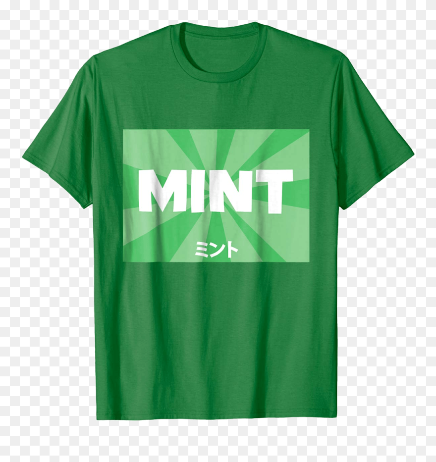 Mint With Japanese Text T-shirt - T-shirt Clipart