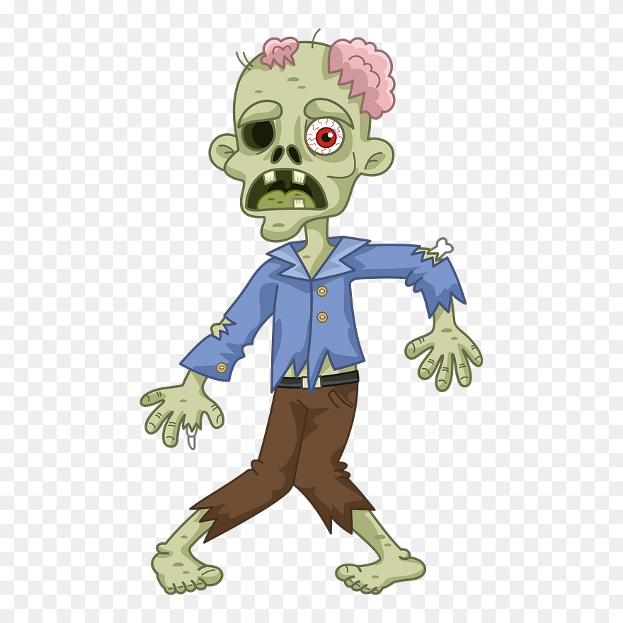 Zombie Clipart - Cartoon - Png Download