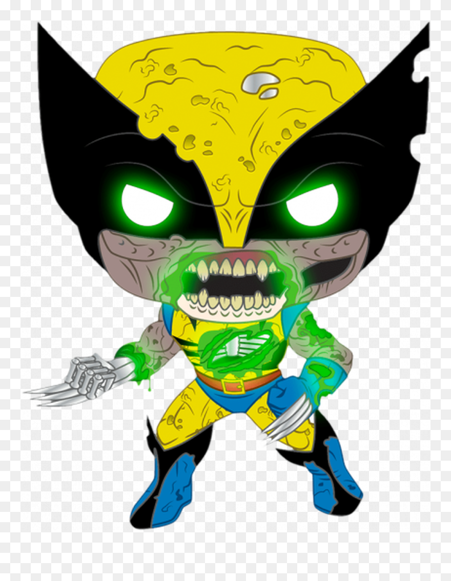 Wolverine Zombie Glow In The Dark Pop Vinyl Figure - Marvel Zombies Funko Pop Clipart