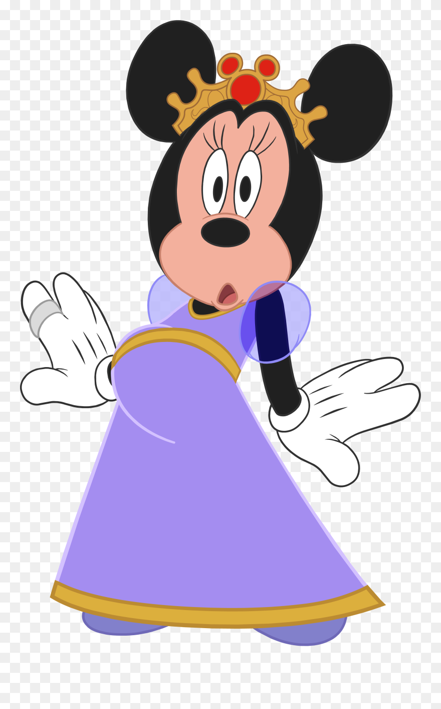 Mickey Mouse And Minnie Pregnant Clipart