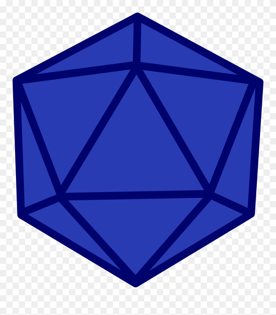 D20 Outline Transparent & Png Clipart Free Download - D20 Critical Failure Dice