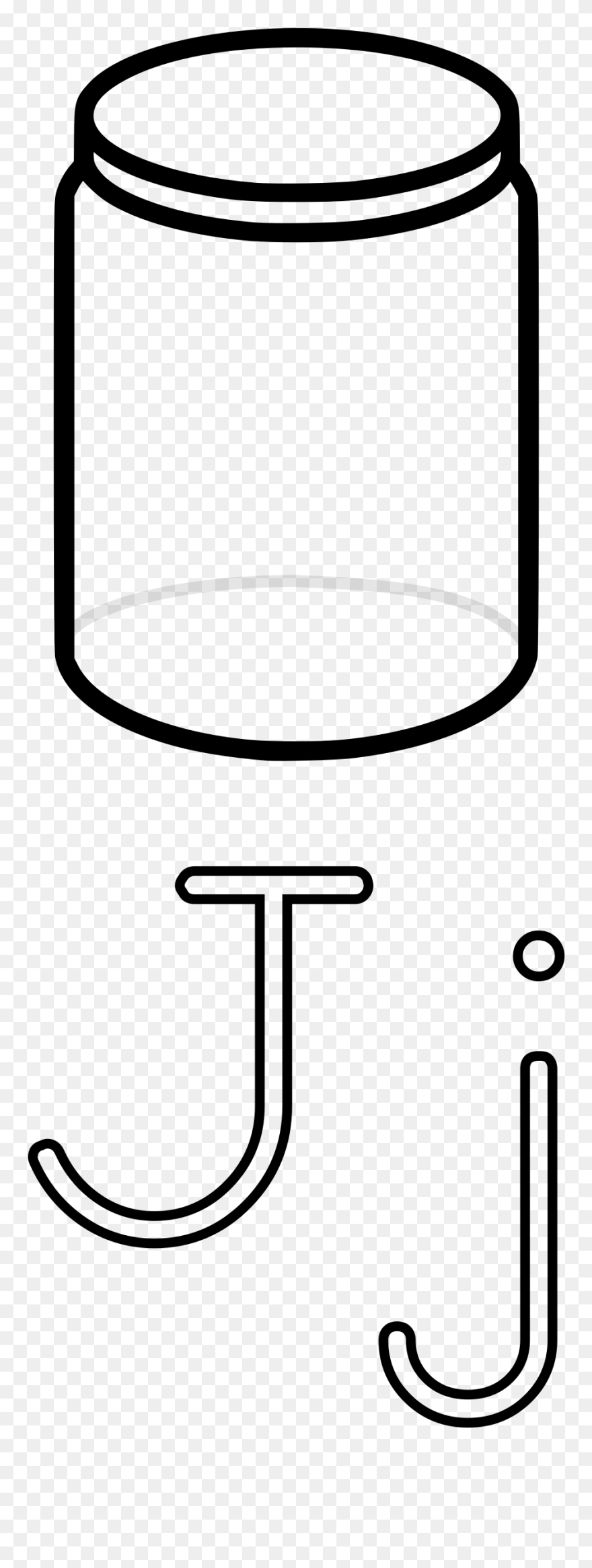 Jar Clipart Pb And J, Jar Pb And J Transparent Free - J Is For Jar Coloring Page - Png Download