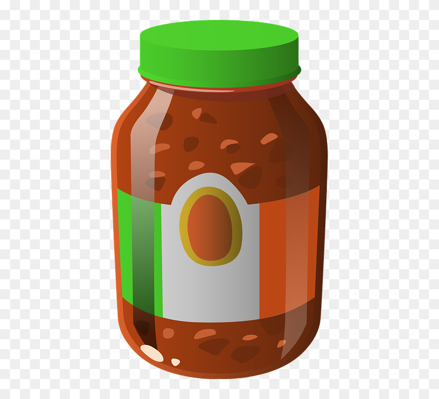 Sauce Clipart Salsa Jar - Pasta Sauce Jar Clip Art - Png Download
