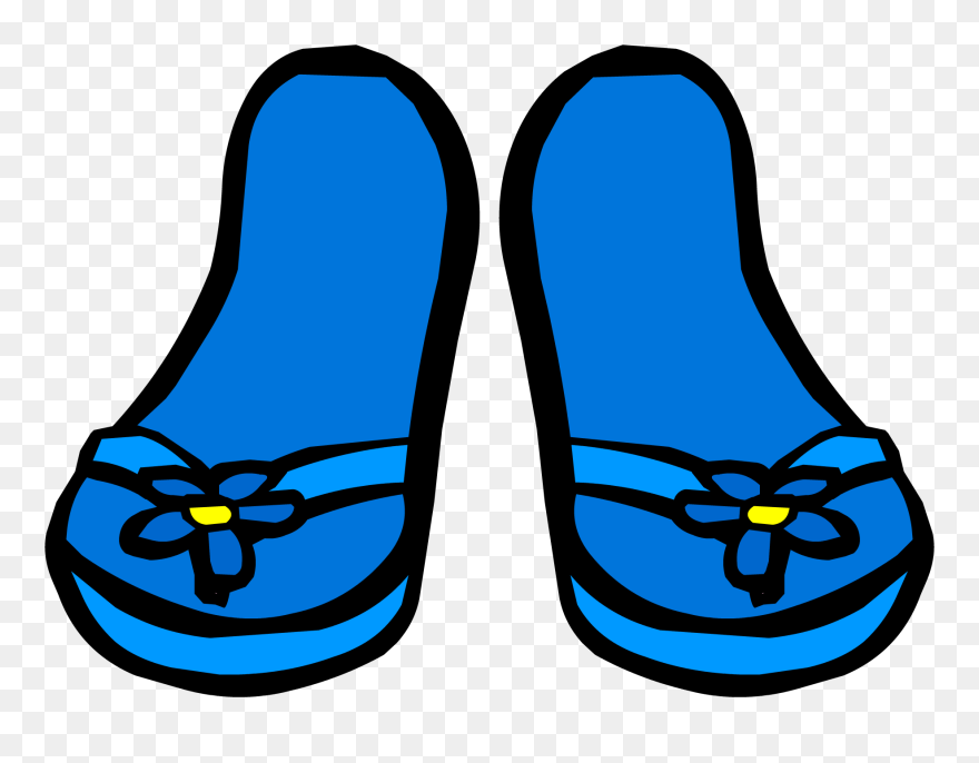 Flower Flip Flops Clipart Graphic Transparent Stock - Club Penguin Flip Flops - Png Download