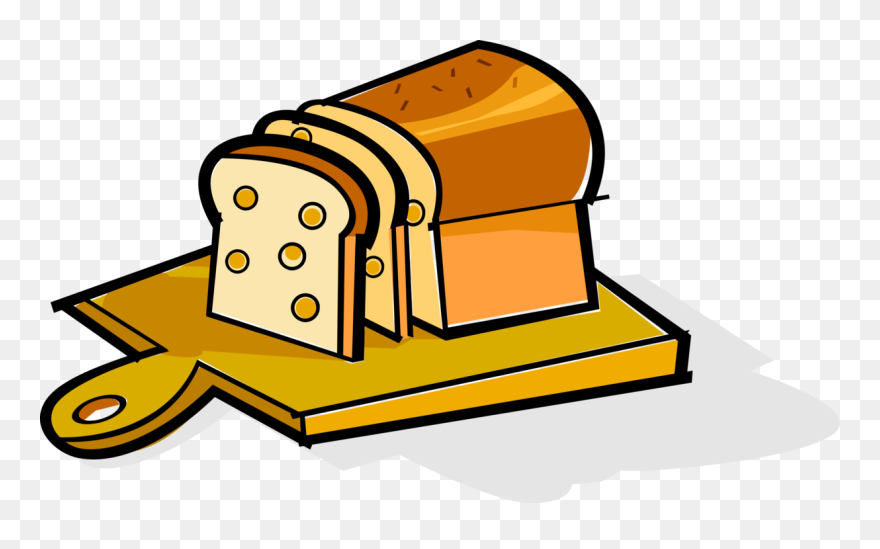 Vector Illustration Of Baked Bread Loaf On Kitchen Clipart
