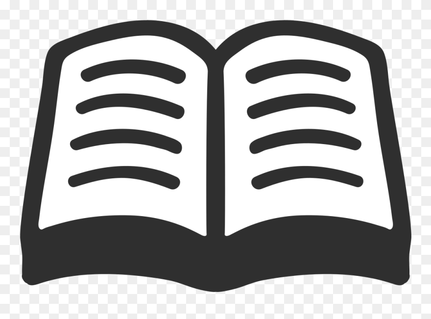 Book Emoji Black And White Clipart