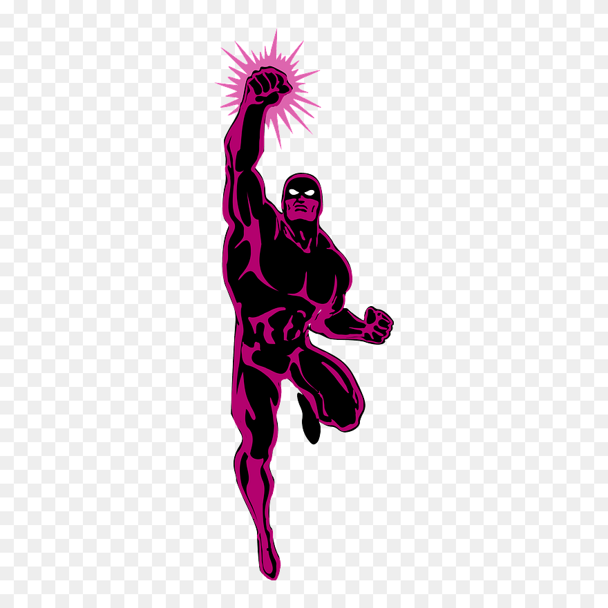 Muscular Superhero Clipart - Clip Art - Png Download