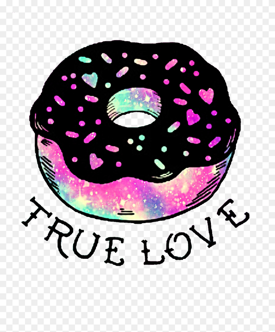 #ftestickers #glitter #sparkle #galaxy #doughnut #love - Doughnut Clipart