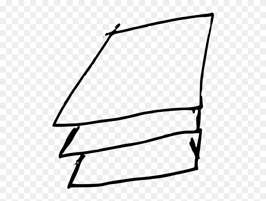 Transparent Stack Of Books Clipart Black And White - Paper Cartoon Png