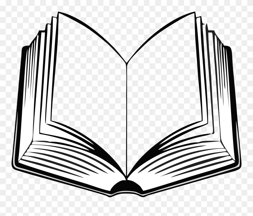 Book Cover Outline Clip Art "src="data - Transparent Background Book Logo Png