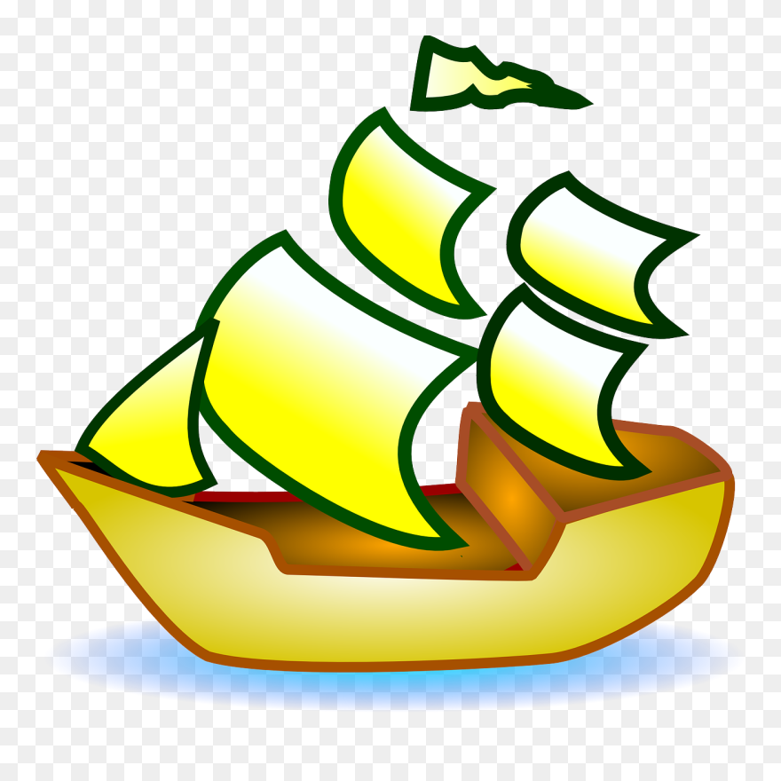 Vector Graphics,free Pictures, Free Photos, Free Images, - Yellow Boat Clipart Transparent Background - Png Download