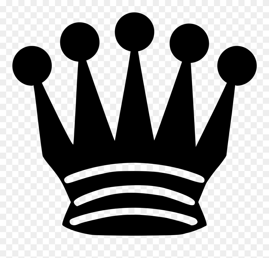 Black And White Crown Clipart Queen Clipart Library - Black Queen Chess Icon - Png Download