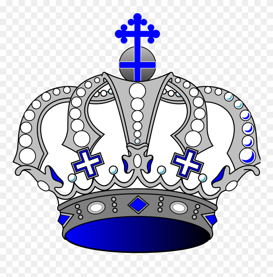 Silver Blue White Svg Clip Arts - Silver King Crown Clipart - Png Download