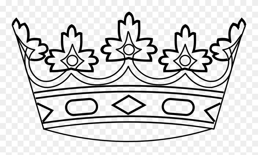 Transparent King Crown Png - Crown Black And White Clipart Png