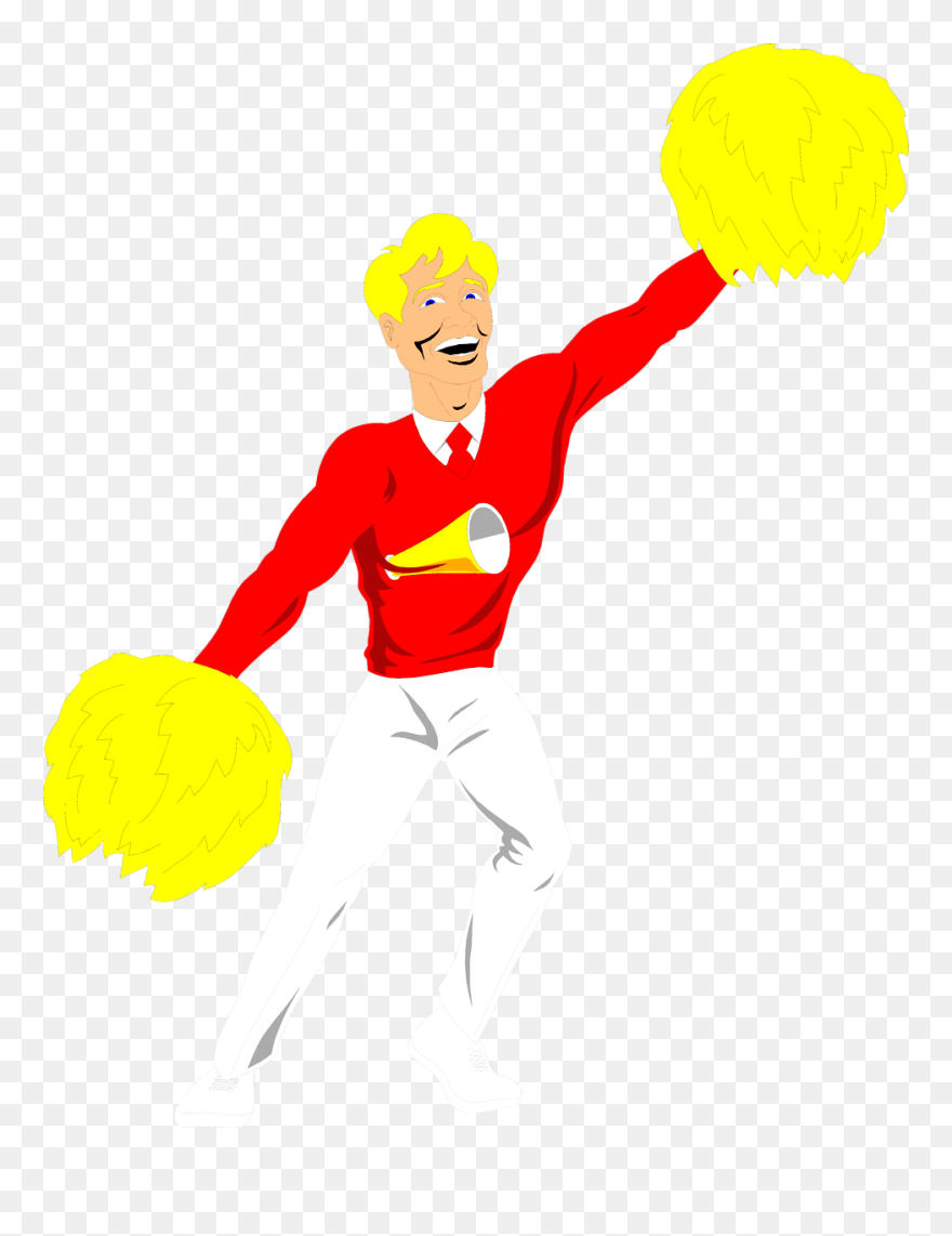 Cheerleading Male Clip Art - Male Cheerleader Silhouette Png Transparent Png