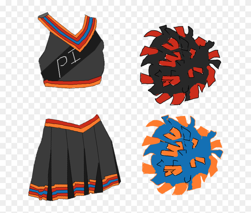 Cheerleading Uniforms Png - Cheerleader Outfit Drawing Clipart