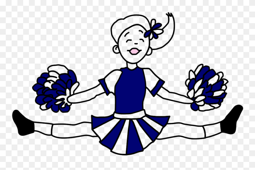 Cheerleader Thank You Note Cards For Kids Mandys Moon - Cheerleader Cartoon Black And White Png Clipart
