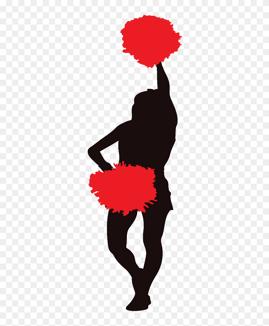 Cheerleader Red Clipart Image - Illustration - Png Download