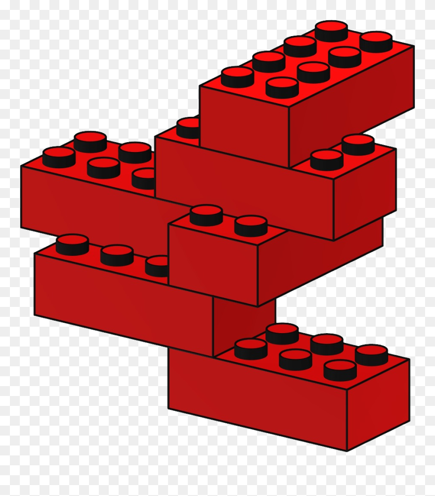 Lego Png House Red - Lego House Red Bricks Clipart