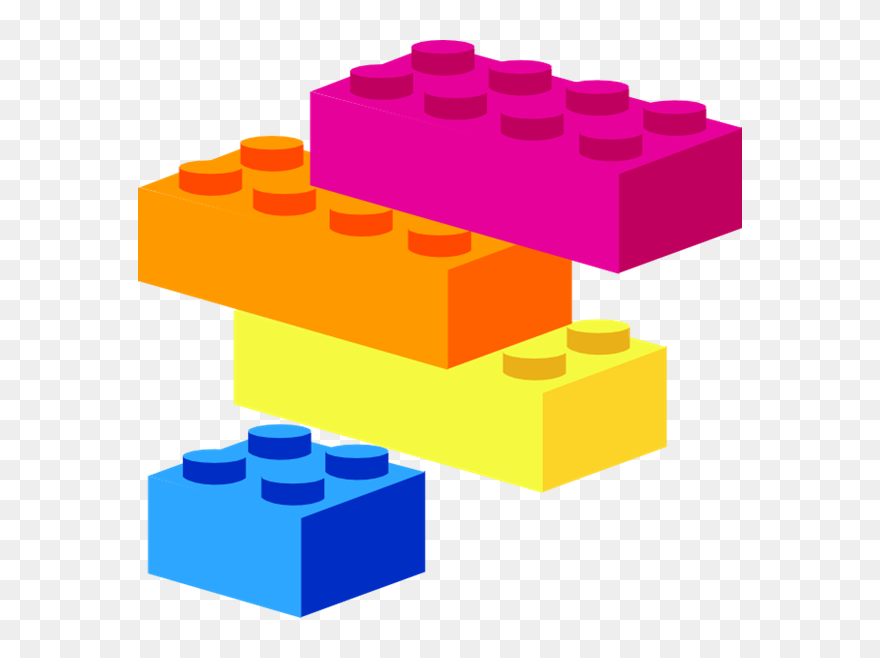 Toy Blocks Apple Clipart Banner Black And White Download - Lego Blocks Clipart Transparent - Png Download