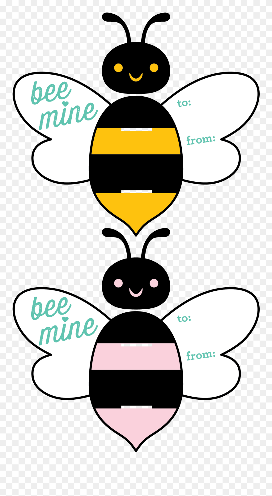Lollipops Valentines For Kids - Honeybee Clipart