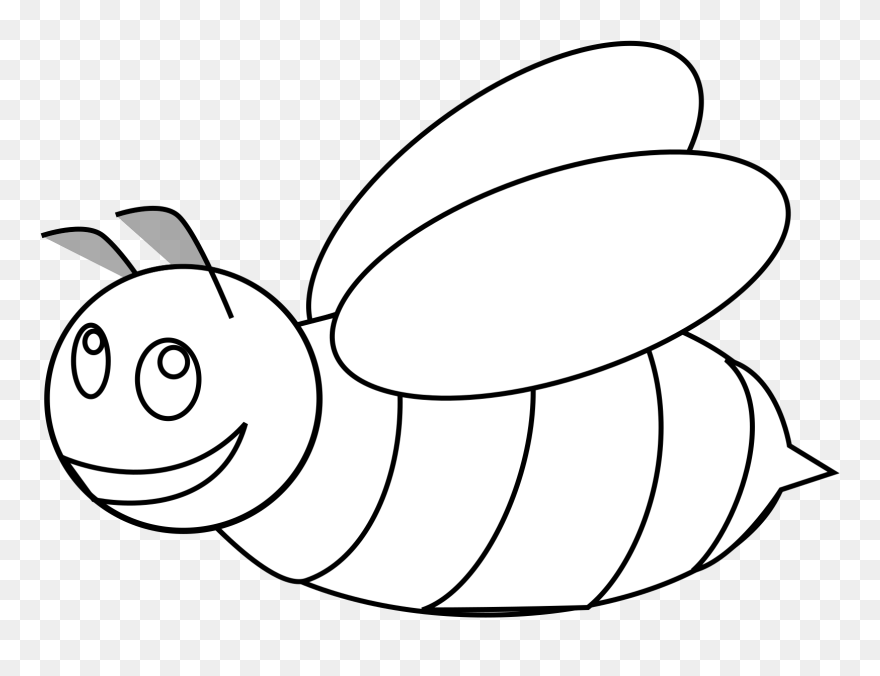 Outline Of A Bee Clipart