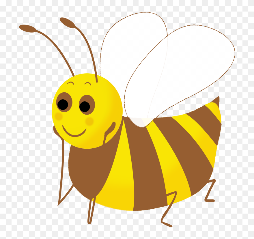 Beautiful Bee Clipart - Honeybee - Png Download