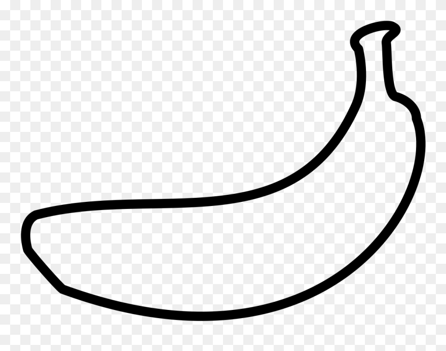 Banana Outline Clip Art, Icon And Svg - Png Download