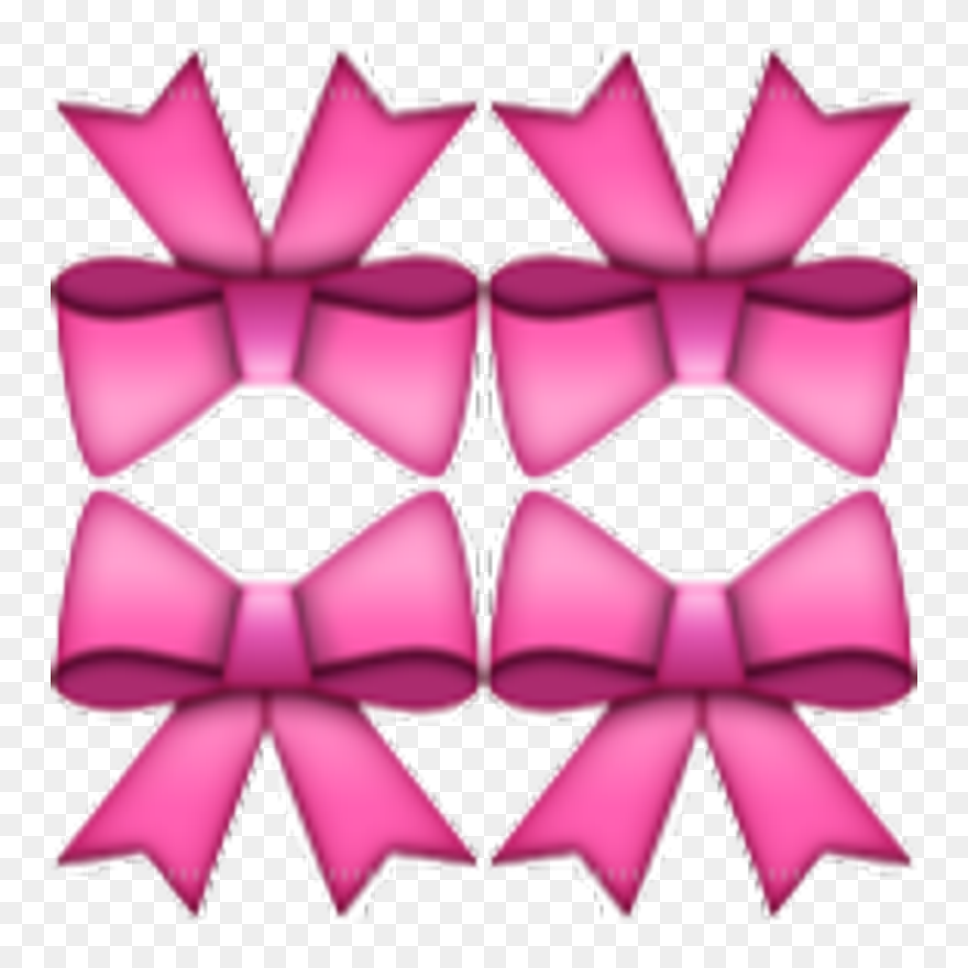Bow Emoji Transparent Background- - Transparent Background Emoji Bow Clipart