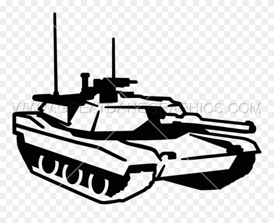 Tank Clipart Black And White - Png Download