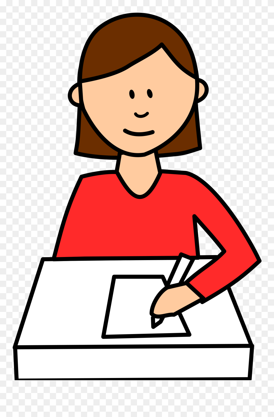 Woman Writing Clipart - Png Download