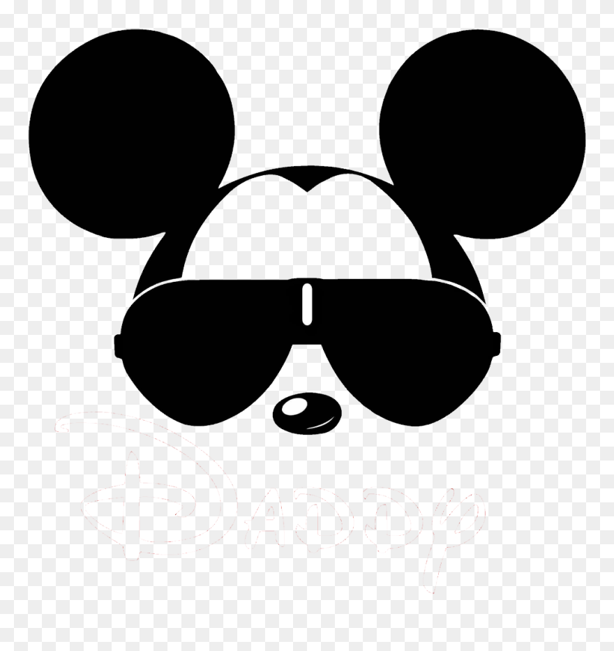 Clipart Glasses Mickey, Clipart Glasses Mickey Transparent - Mickey With Glasses Svg - Png Download