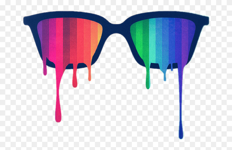 Sunglasses Clipart Neon, Sunglasses Neon Transparent - Love Wins Rainbow - Spectrum Pride Hipster Nerd Glasses - Png Download