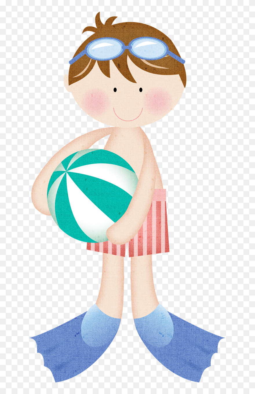 Transparent Swim Clipart - Menino Natacao Cute Png