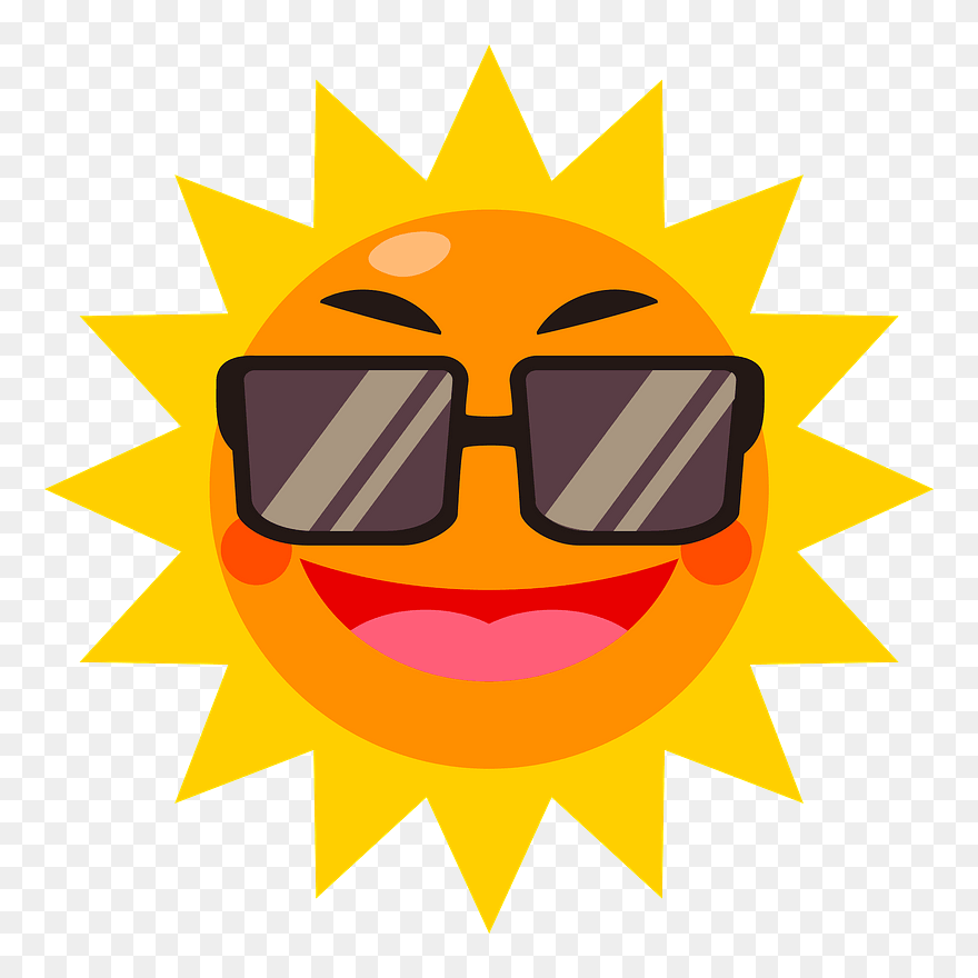 Sun Sunglasses Clipart - Clima En Frances Para Niños - Png Download
