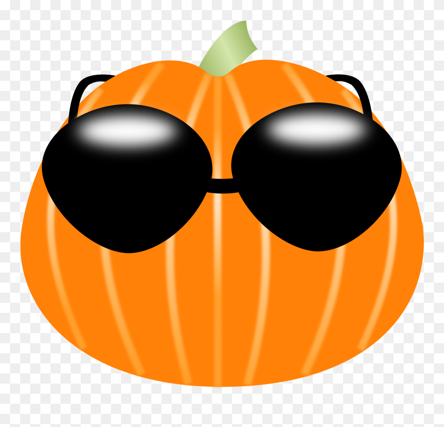 Orange Clipart Sunglasses - Pumpkin With Shades Clipart - Png Download