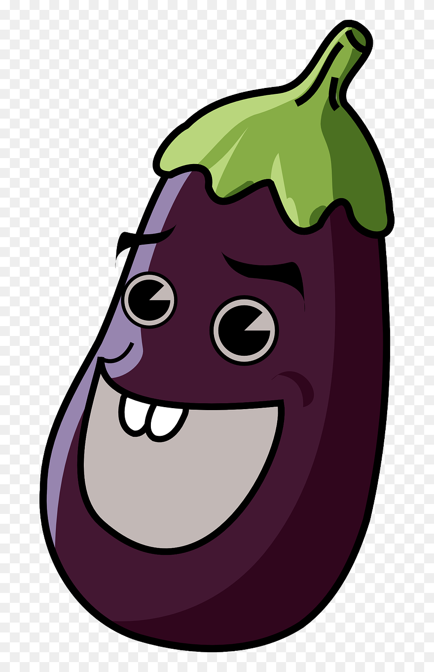 Eggplant Clipart Purple Eggplant - Cartoon Vegetable Clipart - Png Download